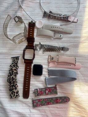 Apple Smartwatch with Assorted Bands - Brown, Pink, Gray, White, Leopard, Floral
